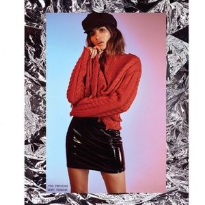 Distressed Cable Knit Sweater